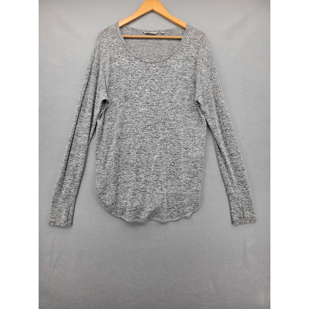 Athleta Gray Space Dye Long Sleeve Thumbhole Top Soft Knit Athleisure Medium M